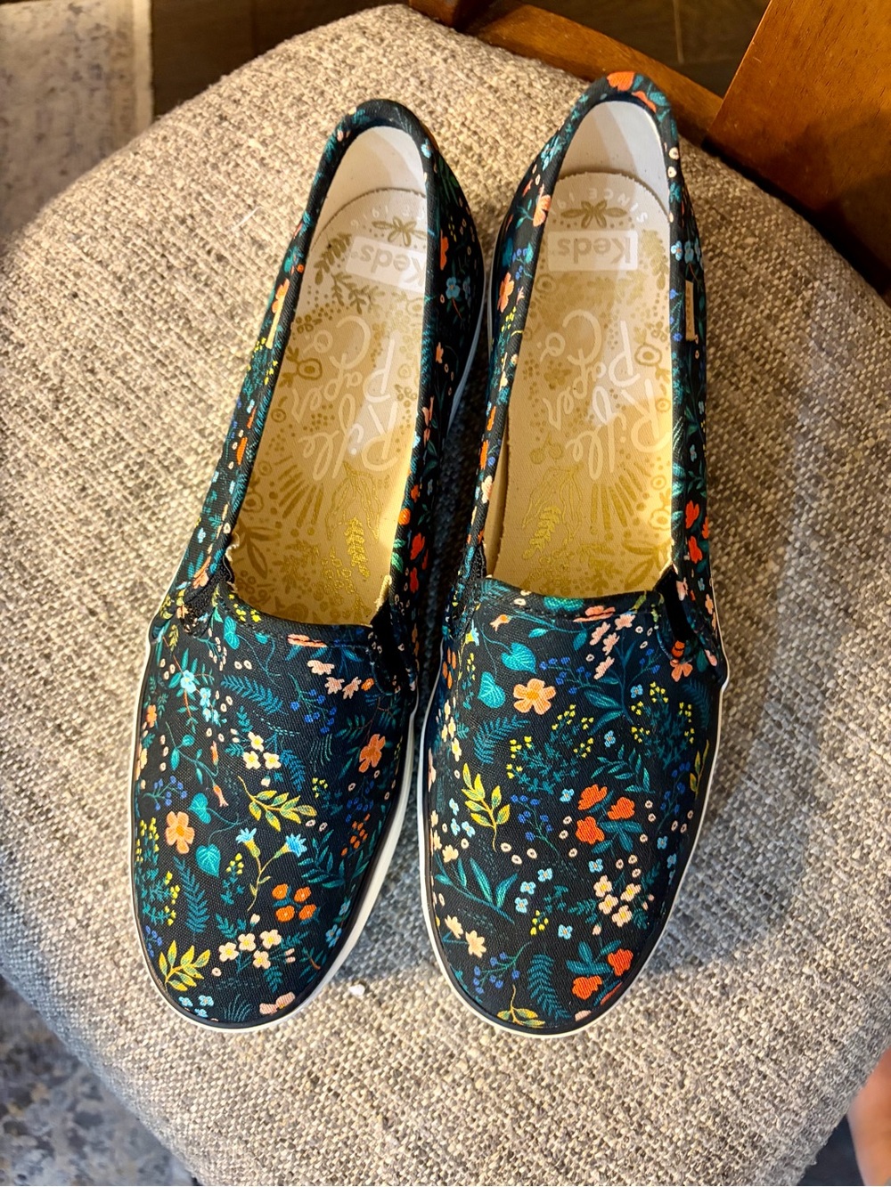 Keds Rifle Paper Women's Slip-On Floral Canvas Sneakers